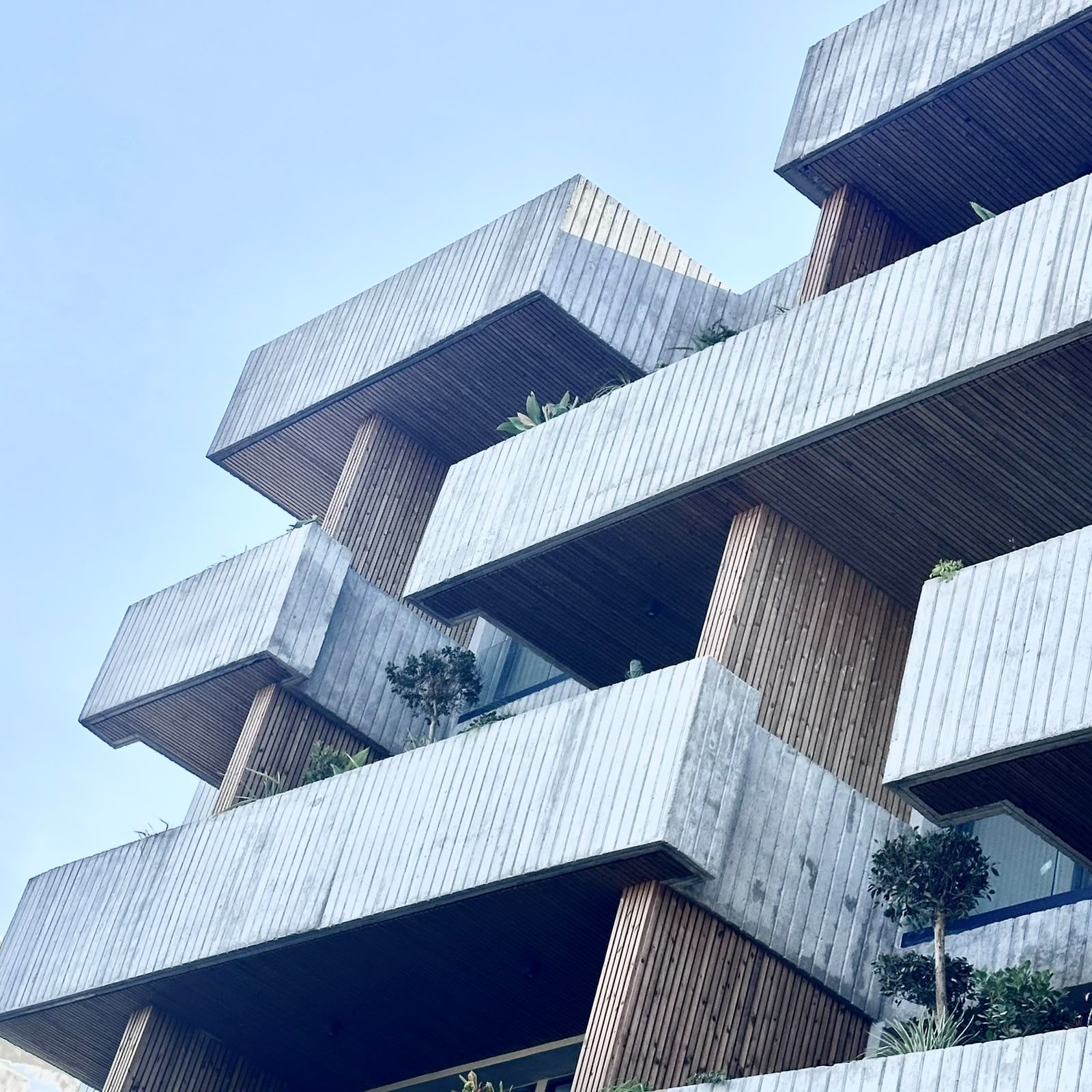 Immeuble à balcons plantés en béton — vue 5