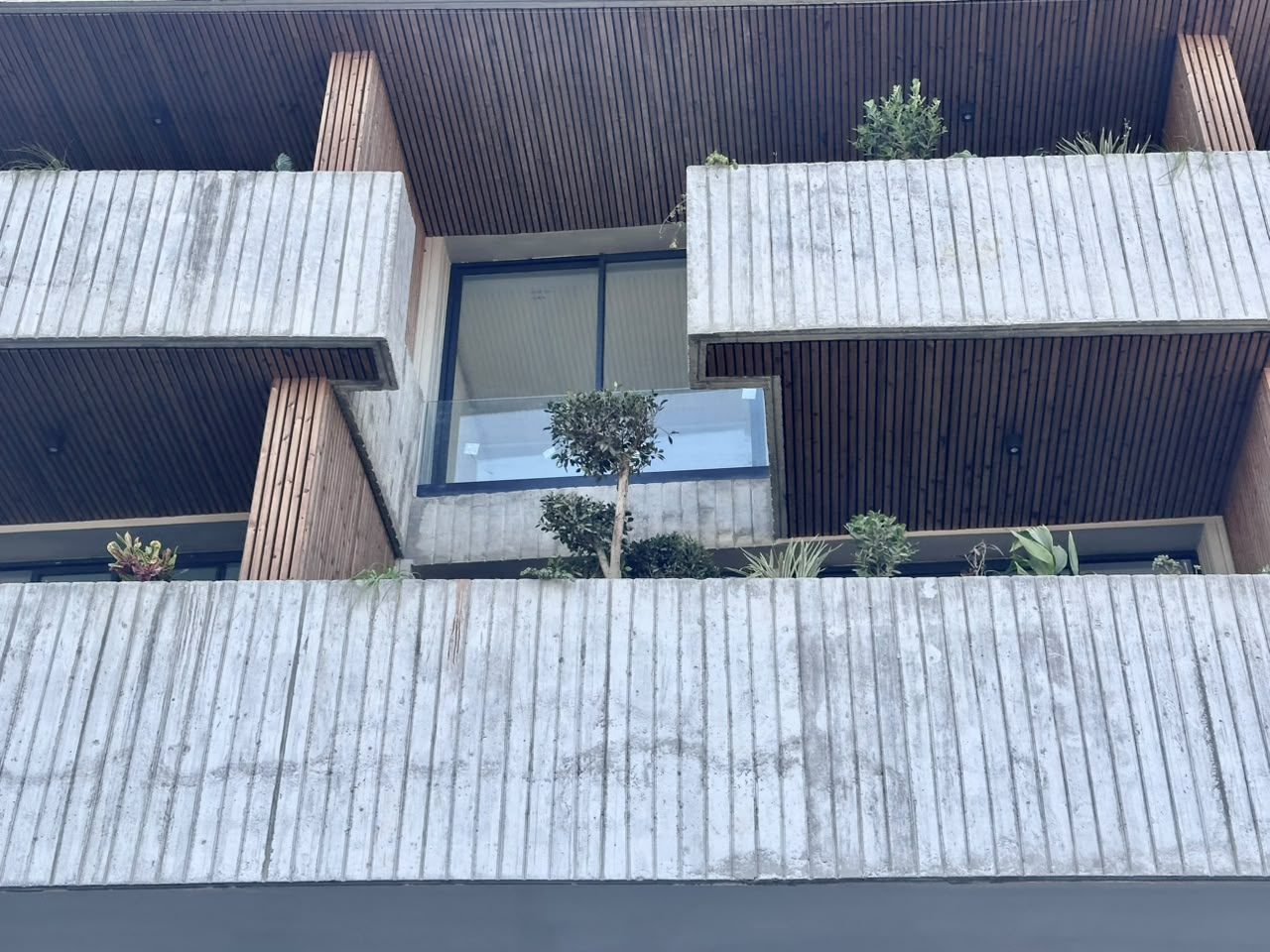 Immeuble à balcons plantés en béton — vue 6
